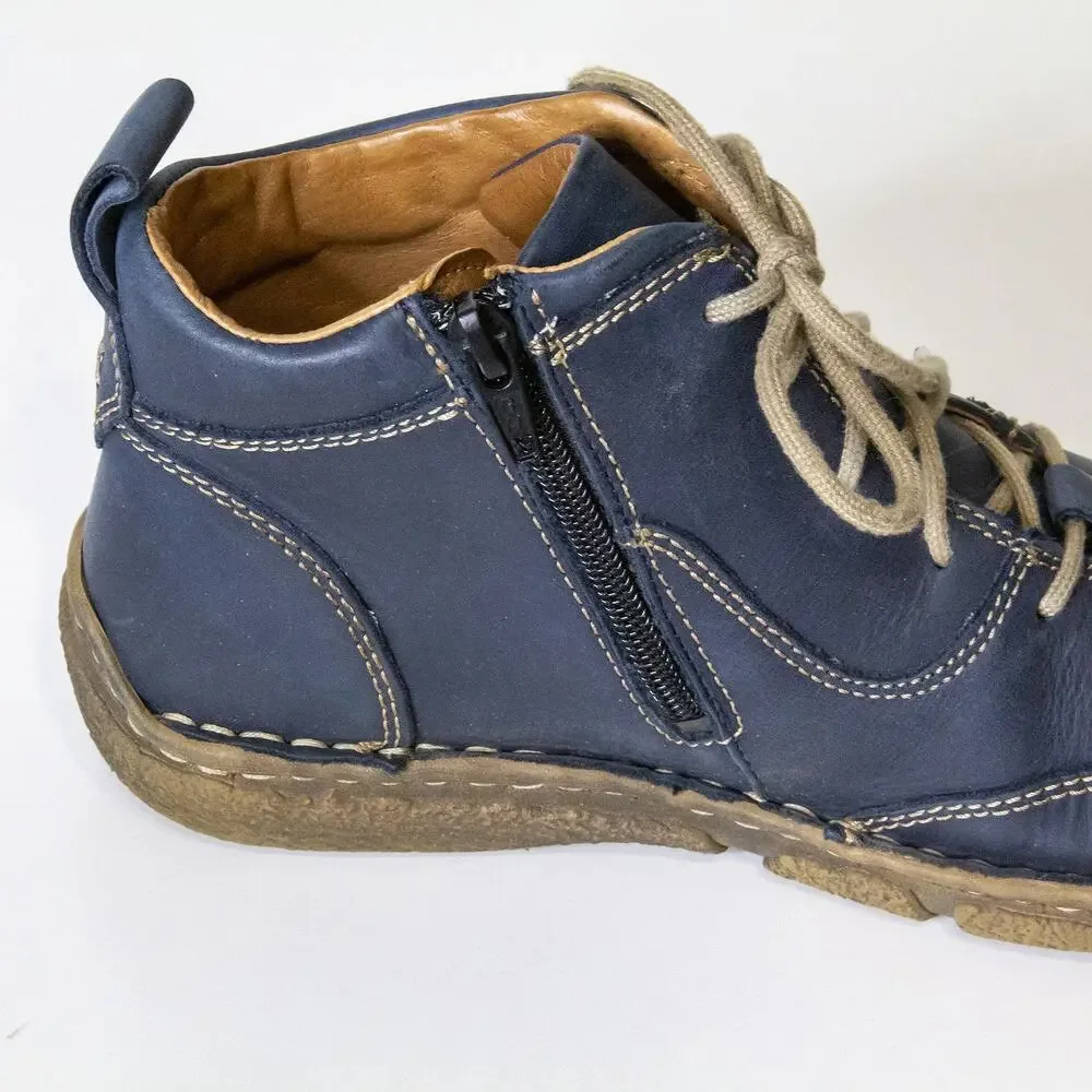 Josef Seibel Neele 34 Women's Ankle Boots EU 37 US 6.5-7 Blue Leather Comfort